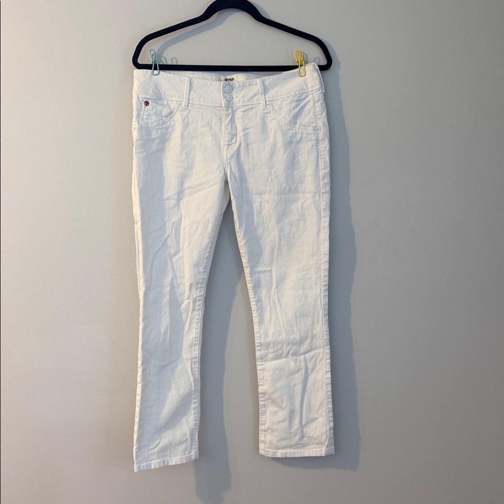 Hudson Jeans White Straight Leg Women Jeans